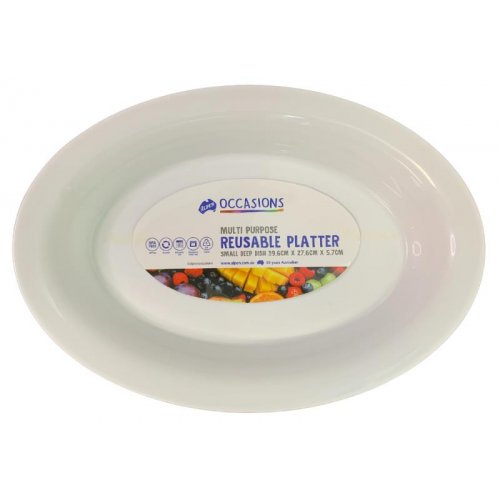 White Platter Deep Bowl Reusable 1pc