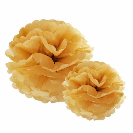 Kraft Paper Pompom Flower Ballls 2pk