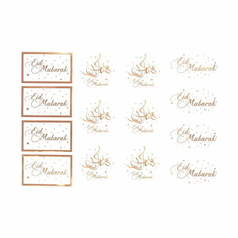 EID MUBARAK STICKERS – ROSE GOLD 16pk