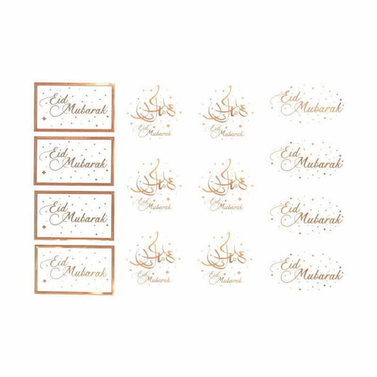 EID MUBARAK STICKERS – ROSE GOLD 16pk