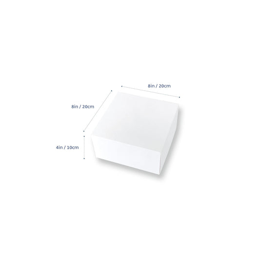 White High 8x8x4in Box 1pc