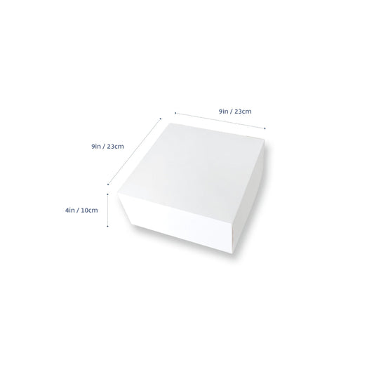 White High Cake box No window 9x9x4in Box 1pc