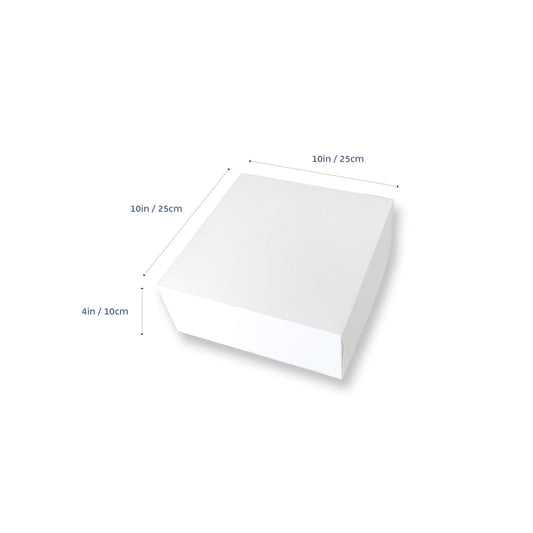 White High Cake box No window 10x10x4in Box 1pc