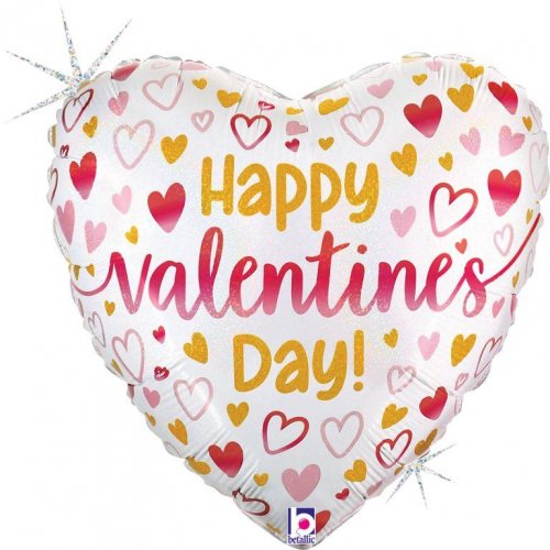 Valentine Ombre Heart Shape foil balloon 45cm