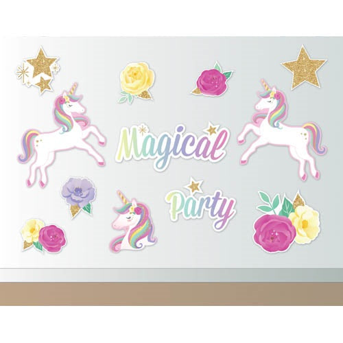 Unicorn Cutout Wall Decoration 12pk