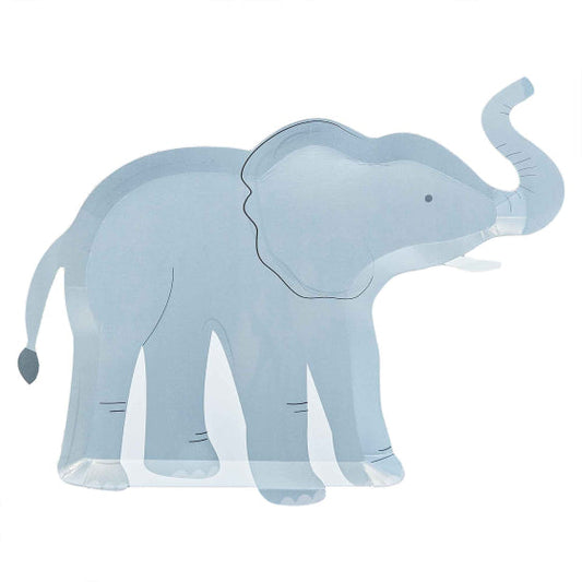 WILD JUNGLE PAPER PLATES ELEPHANT