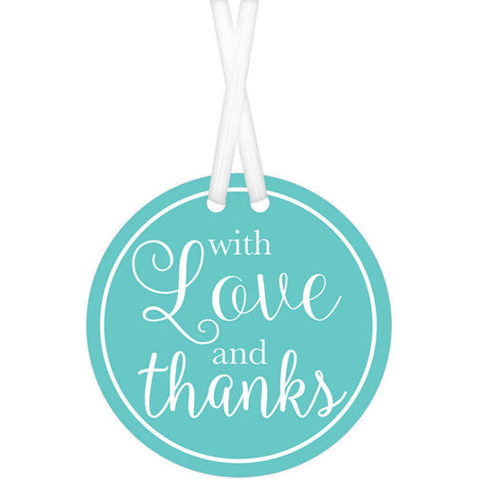 With Love & Thanks Gift Tags - Robin's Egg Blue 25pk