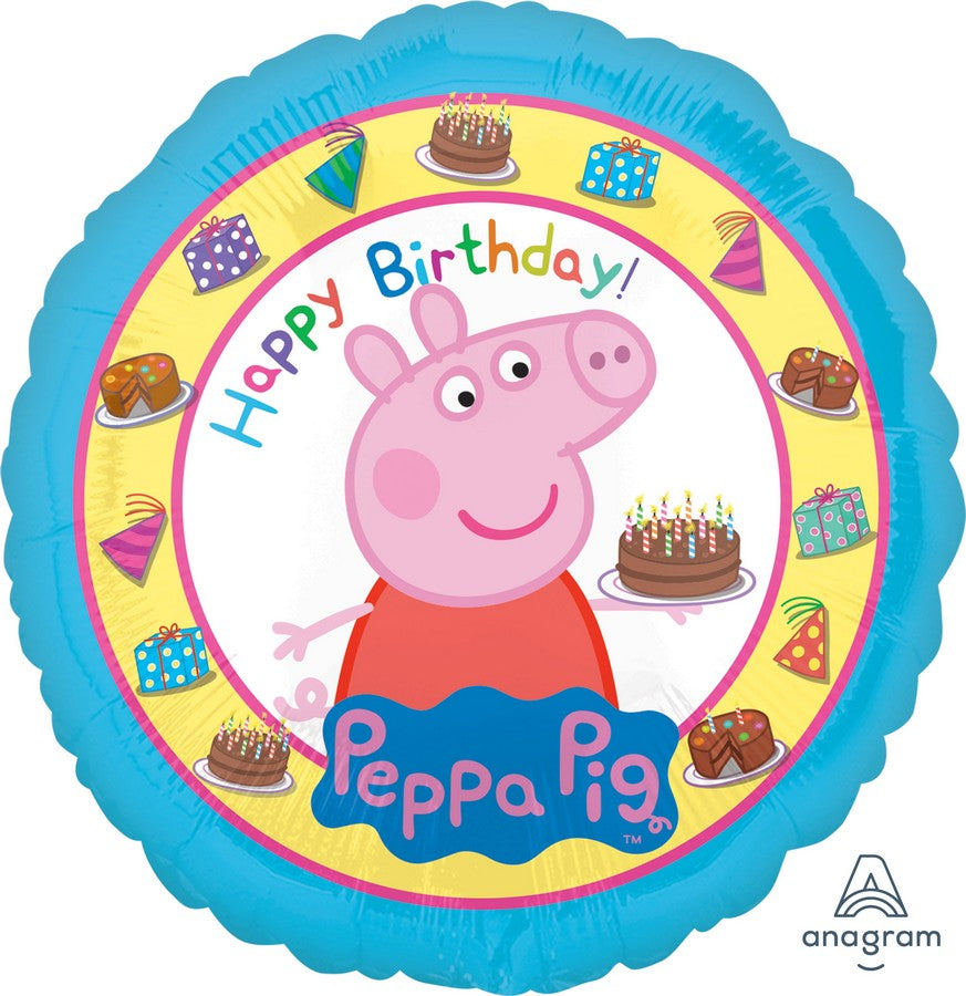 Happy Birthday Peppa Pig 45cm Foil Balloon